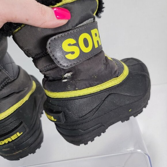 Sorel Kids Boys Winter Commander Boots Black Snow Insulated Sledding Toddler 6 - Picture 5 of 7